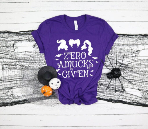 Zero Amucks Given Shirt, Halloween Party Shirts, Hocus Pocus Shirts,Sanderson Sisters Shirts,Halloween Outfits