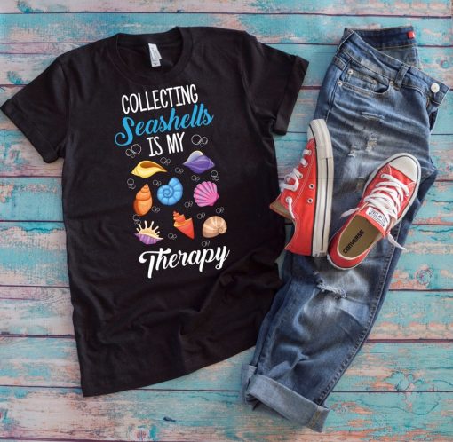 Collecting Seashells Is My Therapy T-Shirt