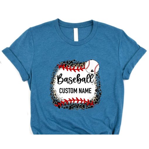 Custom Baseball Leopard Shirt Baseball T-Shirt, Number Shirt, Baseball Sweatshirt, Retro Baseball Shirt, Vintage Leopard Baseball Shirt