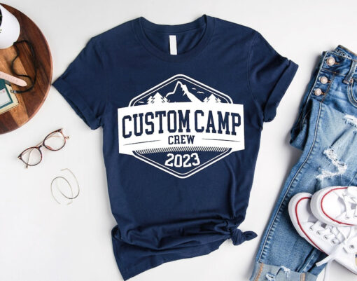 Personalized Camp Crew Shirts With Date, Custom Location Camping Tees