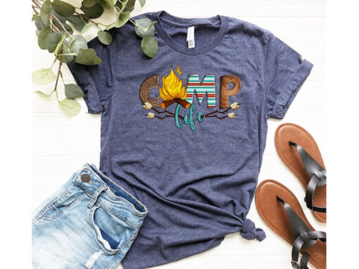 Camp Life Shirt, Happy Camping Shirt, Camping Fire Shirt