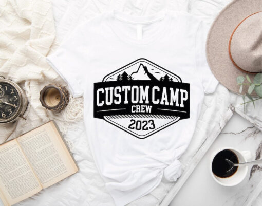 Personalized Camp Crew Shirts With Date, Custom Location Camping Tees