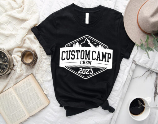 Personalized Camp Crew Shirts With Date, Custom Location Camping Tees