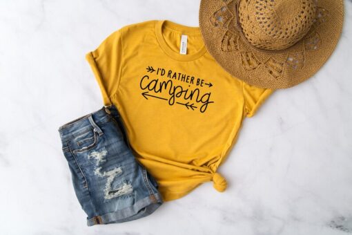 Camping T shirt, Funny Camping Shirt, I'd Rather be Camping, Camping Gift