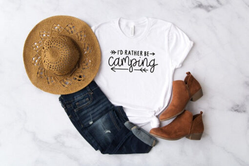 Camping T shirt, Funny Camping Shirt, I'd Rather be Camping, Camping Gift