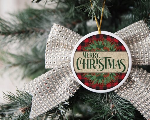 Merry Christmas Ornament, Custom Christmas Ornament, Memorial Ornament