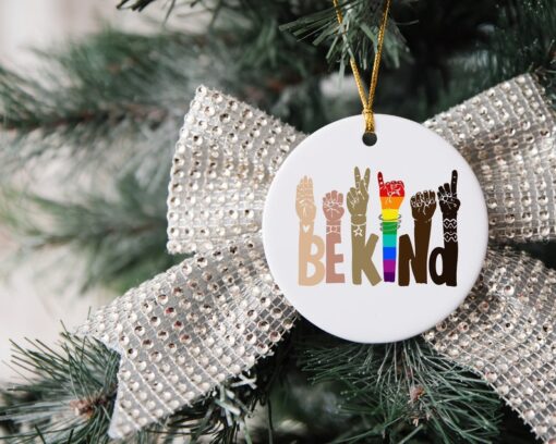 Be Kind Ornament, Custom Christmas Ornament, Black Lives Matter Ornament