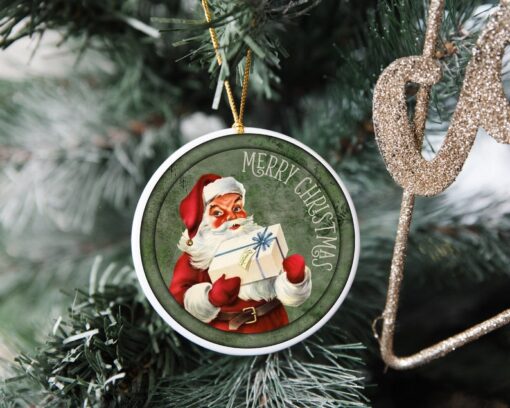 Merry Christmas Ornament, Custom Christmas Ornament