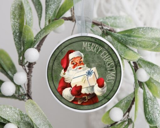 Merry Christmas Ornament, Custom Christmas Ornament