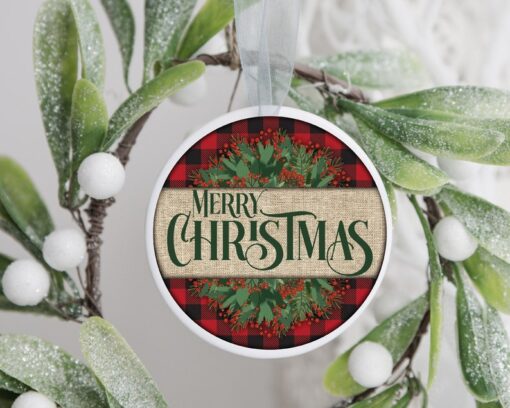 Merry Christmas Ornament, Custom Christmas Ornament, Memorial Ornament