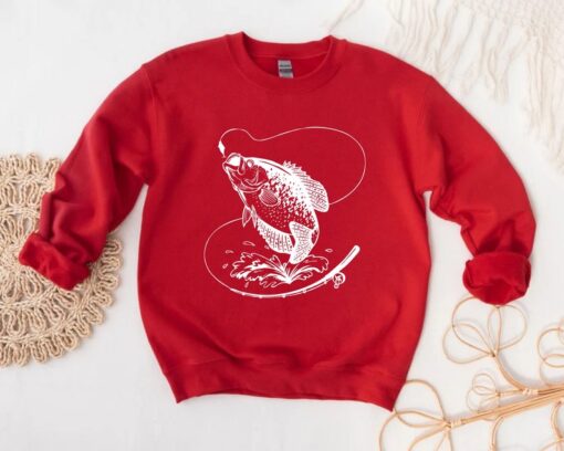 Fishing Sweatshirt, Gift For Fisherman, Fishing Gift, Fish Sweater