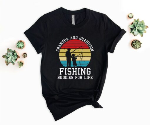 Matching Fishing Shirts for Grandpa and Grandson T-Shirt