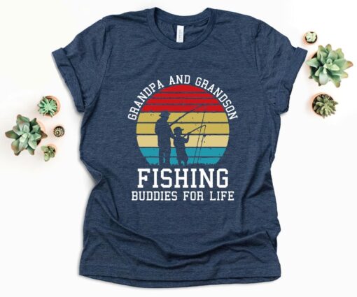 Matching Fishing Shirts for Grandpa and Grandson T-Shirt