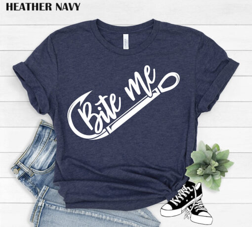 Bite Me Shirt, Weekend Hooker Fishing Shirt, funny Sarcastic Fishing shirt