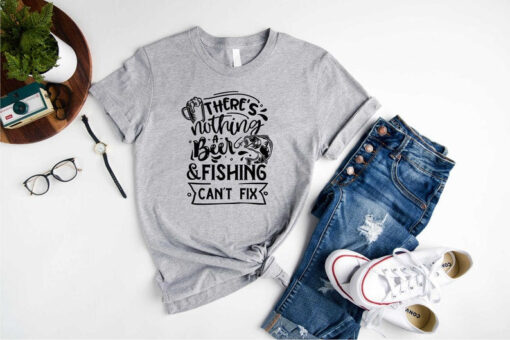 Beer And Fishing Shirt, Mens Fishing Shirt, Funny Fishing Shirt