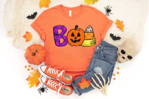 Boo Doodle Letters shirt, Halloween Party, Halloween T-shirt