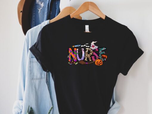 Halloween Nurse Shirt, Nurse Fall Shirt, Retro Nurse Witch Shirt