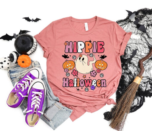 Hippie Halloween Shirt, Retro Halloween Shirt, Funny Cow Shirt, Funny Halloween Gifts