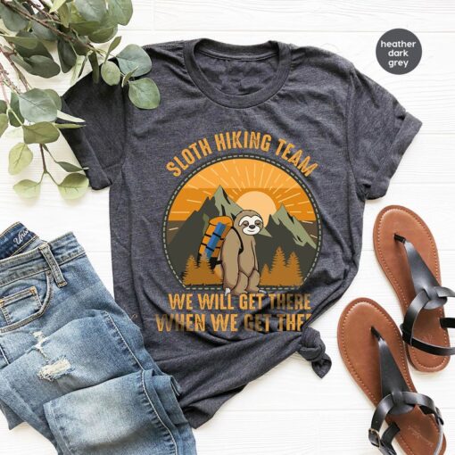 Sloth Graphic Tees, Camping Shirt, Sloth Shirt, Hiking T-Shirt