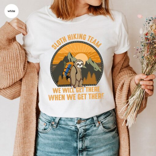 Sloth Graphic Tees, Camping Shirt, Sloth Shirt, Hiking T-Shirt