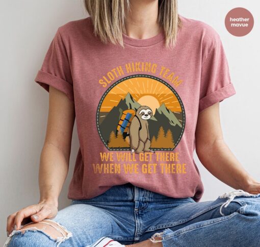 Sloth Graphic Tees, Camping Shirt, Sloth Shirt, Hiking T-Shirt