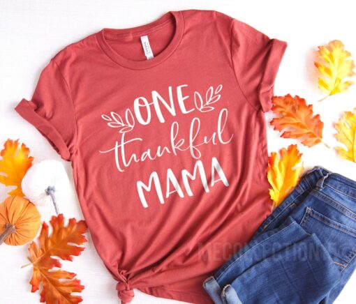 One Thankful Mama Shirt, Thankful Shirt, Fall Shirt, Thanksgiving Shirt, Thanksgiving Mom Shirt, Mom Shirt