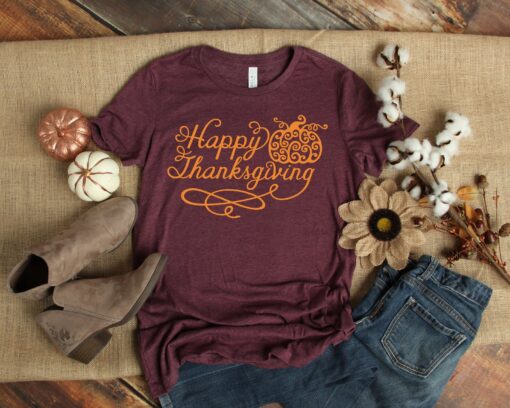 Happy Thanksgiving Shirt, Thanksgiving T-Shirt, Friendsgiving Shirt, Fall Shirt, Thanksgiving Matching Shirt