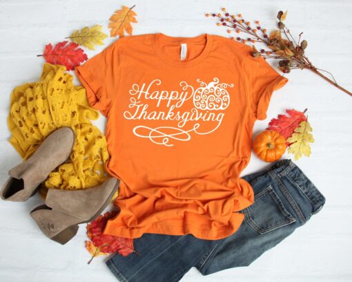 Happy Thanksgiving Shirt, Thanksgiving T-Shirt, Friendsgiving Shirt, Fall Shirt, Thanksgiving Matching Shirt