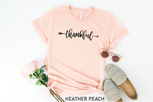 Thankful, Thankful Shirt, Thanksgiving T Shirt, Cute Thankful heart t-shirt, Fall T shirt, Women's Thanksgiving T-Shirt