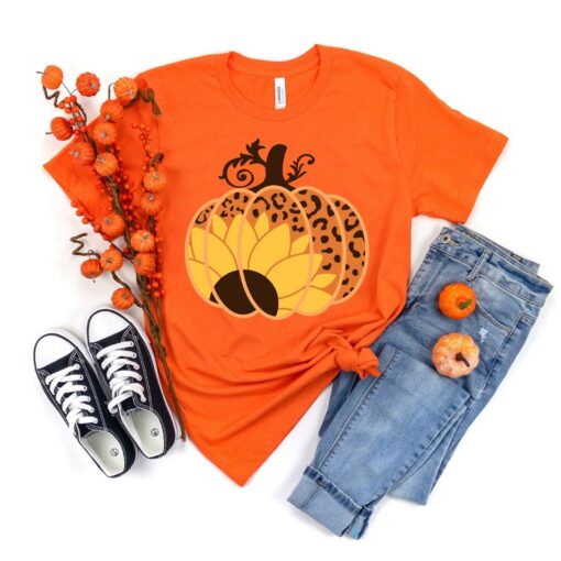 Leopard Pumpkin Shirt | Leopard Pumpkin, Thanksgiving Shirt, Thankful Shirt, Fall Shirt, Hello Fall Shirt