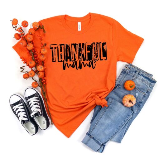 Thankful Mama Shirt, Fall Mama Shirt, Thanksgiving Shirt, Thankful Shirt, Fall Shirt, Thanksgiving Family Matching Shirt