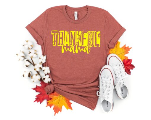 Thankful Mama Shirt, Fall Mama Shirt, Thanksgiving Shirt, Thankful Shirt, Fall Shirt, Thanksgiving Family Matching Shirt