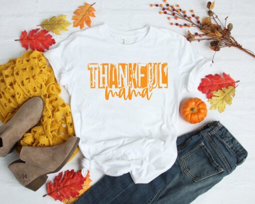 Thankful Mama Shirt, Fall Mama Shirt, Thanksgiving Shirt, Thankful Shirt, Fall Shirt, Thanksgiving Family Matching Shirt