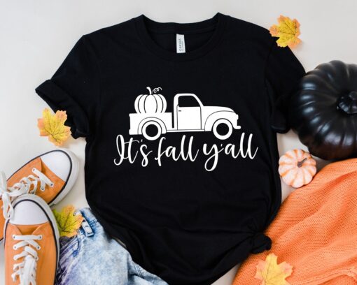 It's Fall Y'All Shirt, Fall Shirt, Thankful Grateful Blessed Shirt, Thanksgiving T-Shirt, Thanksgiving Shirts