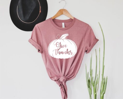 Happy Thanksgiving Pumpkin Shirt, Give Thanks Pumpkin Shirt, Thanksgiving Pumpkin Shirt, Cute Thanksgiving Pumpkin Shirt