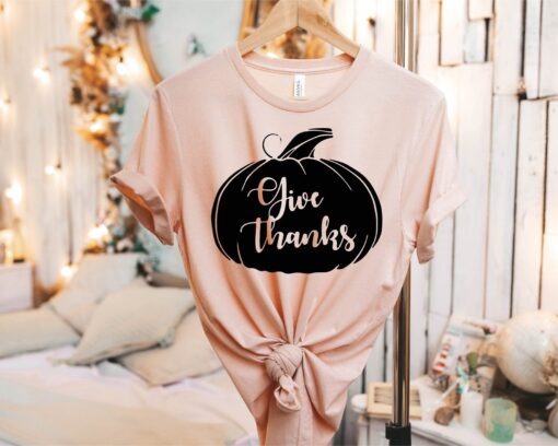 Happy Thanksgiving Pumpkin Shirt, Give Thanks Pumpkin Shirt, Thanksgiving Pumpkin Shirt, Cute Thanksgiving Pumpkin Shirt