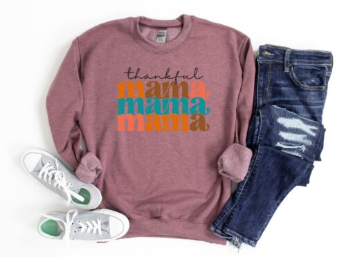 Thanksgiving Mama Sweatshirt, Thanksgiving Sweatshirt, Grateful Sweatshirt, Fall Sweatshirt, Pumpkin Sweatshirt, Autumn Sweat