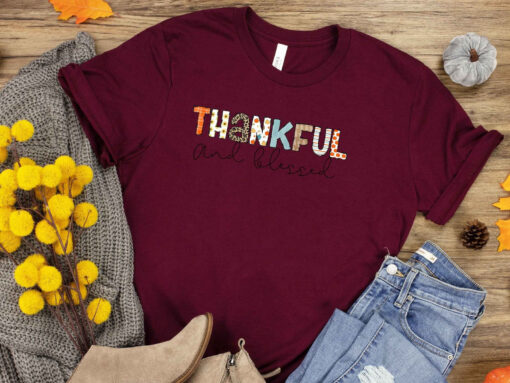 Grateful thankful blessed Sweatshirt, Thanksgiving shirt, Thanksgiving gift, Thanksgiving Sweatshirt for women