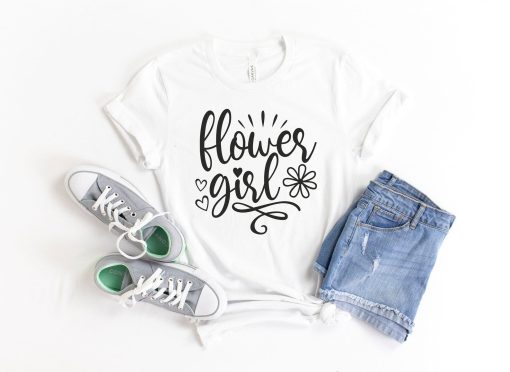 Flower Girl T-Shirt, Girls Party T-Shirt, Cute Flower Girl Proposal T-Shirt