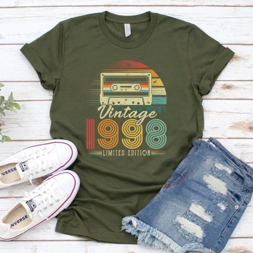 24th Birthday Gift, 1998 Vintage Shirt, 24th Birthday Shirt, Vintage Custom Tee