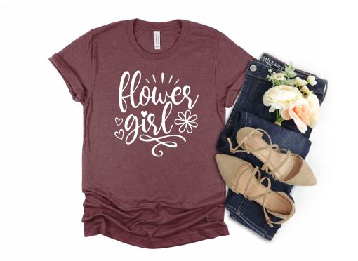 Flower Girl T-Shirt, Girls Party T-Shirt, Cute Flower Girl Proposal T-Shirt