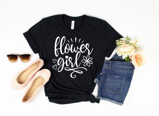 Flower Girl T-Shirt, Girls Party T-Shirt, Cute Flower Girl Proposal T-Shirt