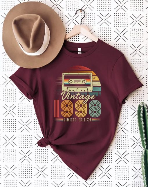 24th Birthday Gift, 1998 Vintage Shirt, 24th Birthday Shirt, Vintage Custom Tee