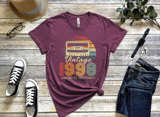 24th Birthday Gift, 1998 Vintage Shirt, 24th Birthday Shirt, Vintage Custom Tee