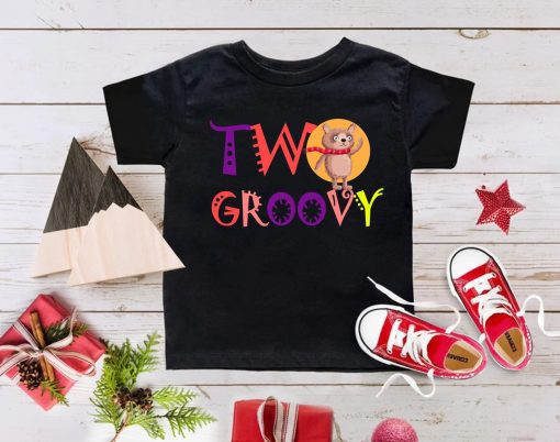 Two Groovy Birthday Shirt, Retro Birthday Girls Tee