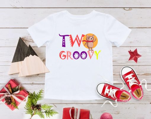 Two Groovy Birthday Shirt, Retro Birthday Girls Tee