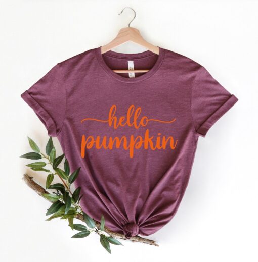 Hello Pumpkin Shirt, Thanksgiving Shirt, Fall Shirts, Fall Tshirt, Autumn Shirt, Cute Graphic Tee, Thanksgiving Gift