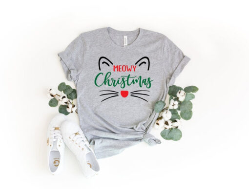 Meowy Christmas Shirt, Meow Shirt, Christmas Shirt, Cat Lovers Shirt, Funny Christmas Shirt, Gift For Christmas