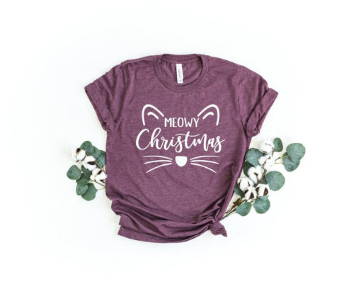 Meowy Christmas Shirt, Meow Shirt, Christmas Shirt, Cat Lovers Shirt, Funny Christmas Shirt, Gift For Christmas