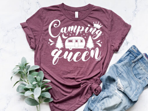 Camping Queen Shirt, Camping Mom, Nature Lover Gift, Camping Shirt, Women Camping Shirt